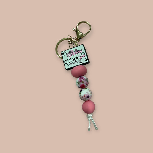It’s Wine O’Clock Somewhere Keyring