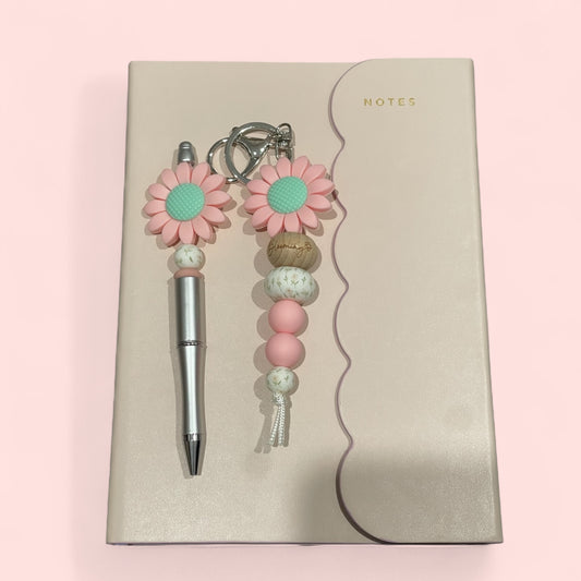 Gorgeous Notebook with matching Keyring and Pen Set
