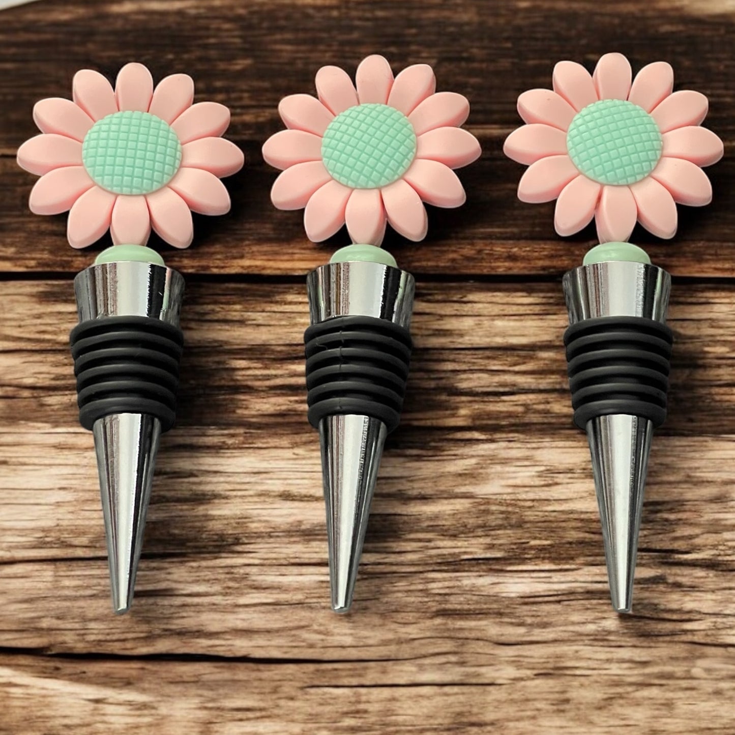 Daisy Silicone Bead Wine Stoppers