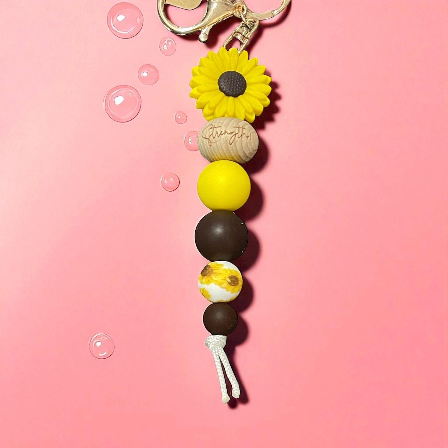 Sunshine & Strength – Sunflower Keyring