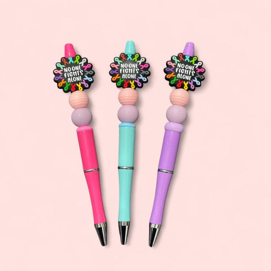 No One Fights Alone – Cancer Awareness Pen