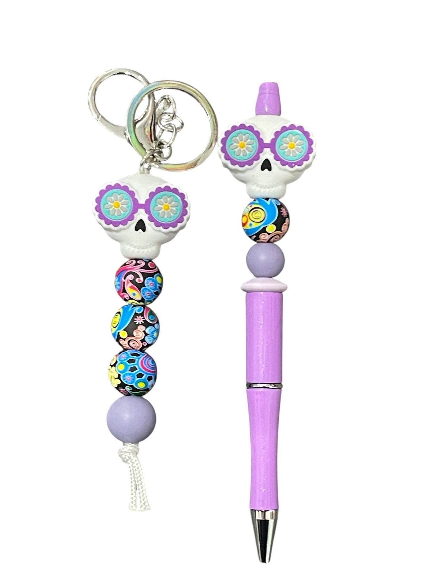 Sugar Skull Keyring & Pen set!