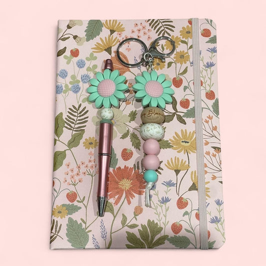 Notebook with matching Keyring and Pen Set