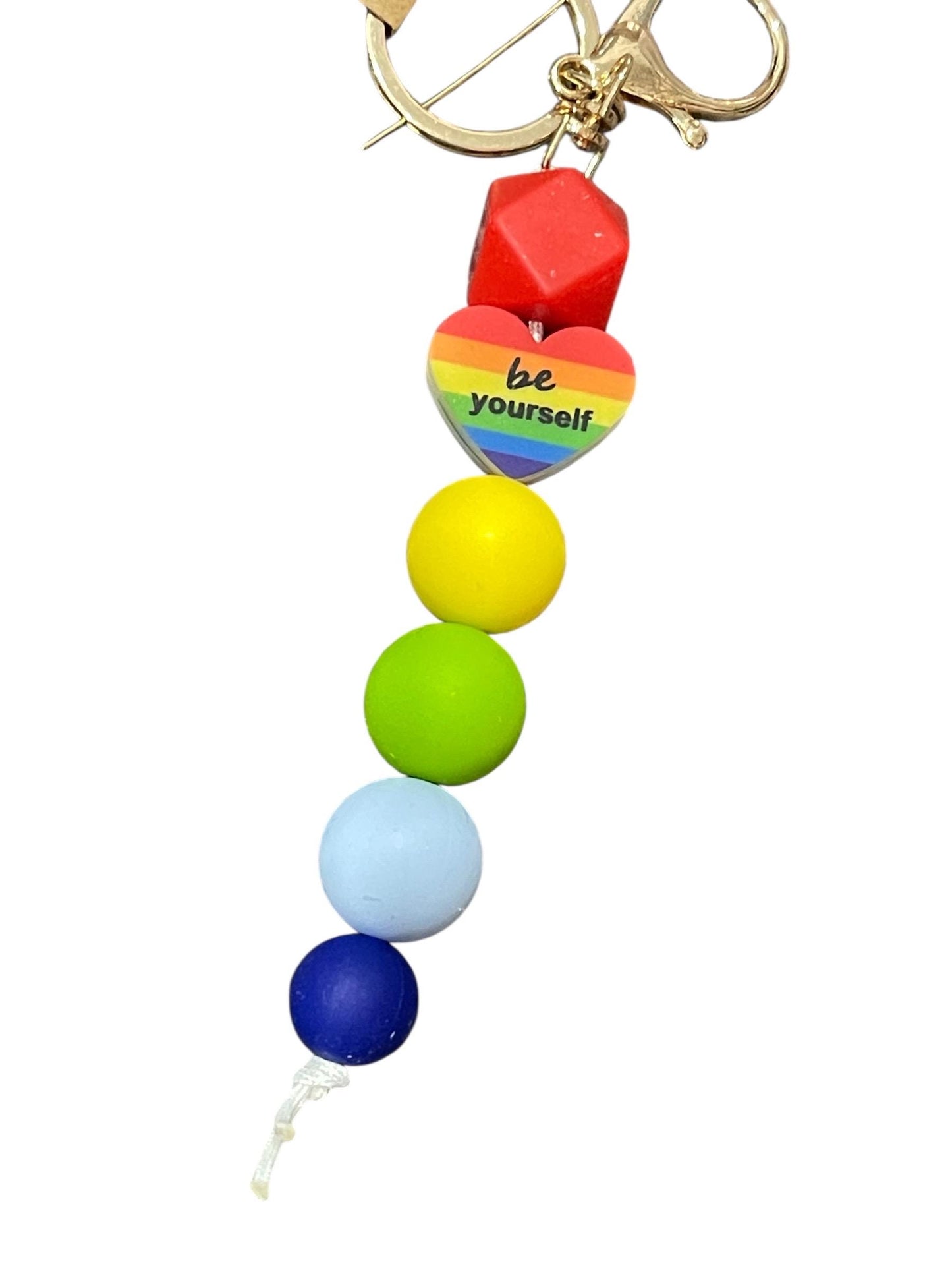 Be Yourself Rainbow Pride Keyring