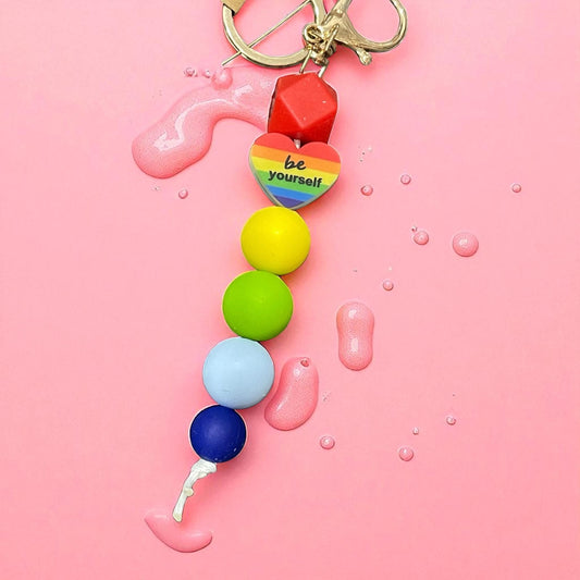 Be Yourself Rainbow Pride Keyring