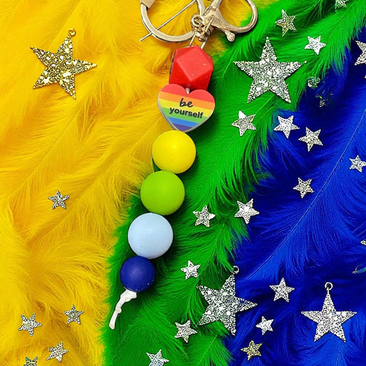 Be Yourself Rainbow Pride Keyring