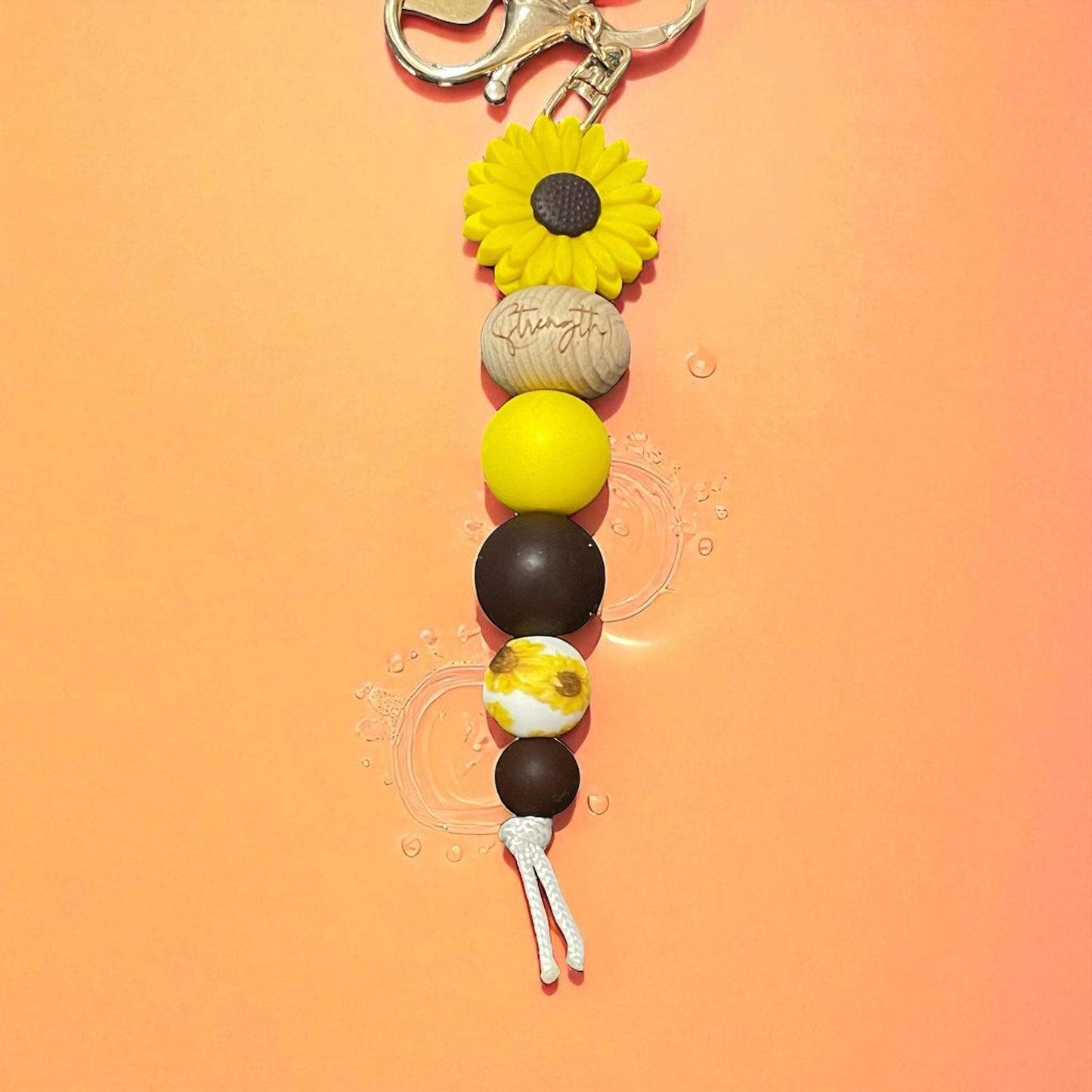 Sunshine & Strength – Sunflower Keyring