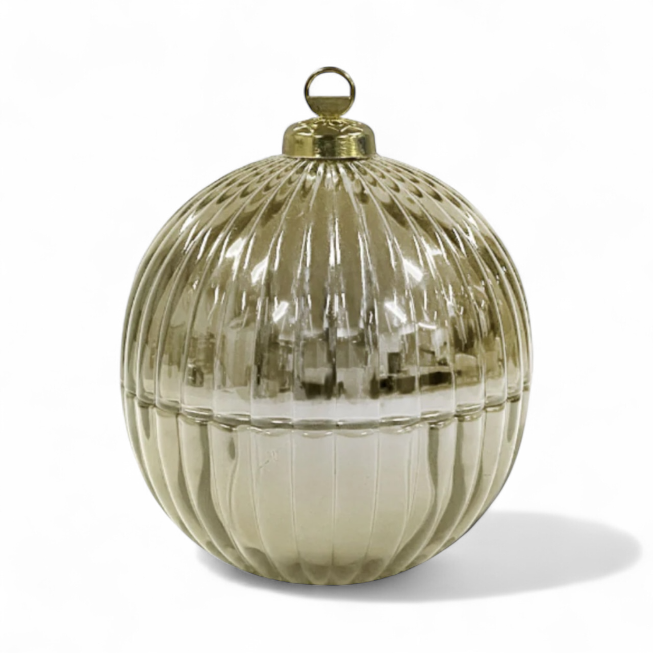 Candle Sand Glass Christmas Bauble - Gold